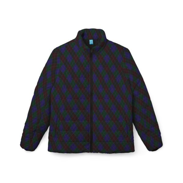 Opulent Argyle Puffer Jacket | The Classique Collection