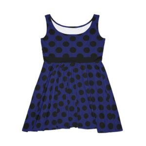 Sapphire Trimmed Polka Dot Skater Dress | The Classique Collection