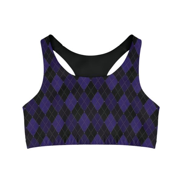 Blacklight Opulent Argyle Sports Bra | The Classique Collection