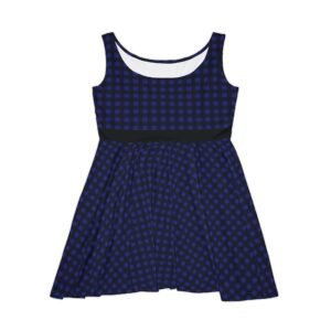 Sapphire Abyssal Gingham Skater Dress | The Classique Collection