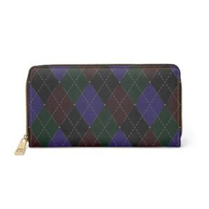 Opulent Argyle Zipper Wallet | The Classique Collection