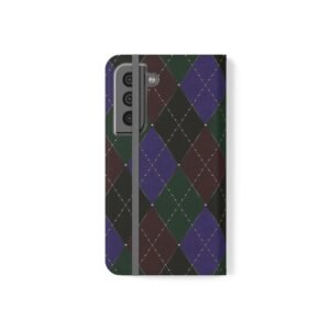 Opulent Argyle Flip Phone Case | The Classique Collection