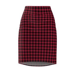 Ruby Abyssal Gingham Pencil Skirt | The Classique Collection