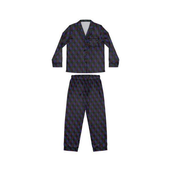 Opulent Argyle Satin Pajama Set | The Classique Collection