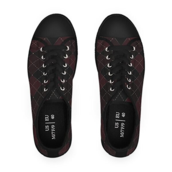 Blood Opulent Argyle Low-Top Sneakers | The Classique Collection - Image 2