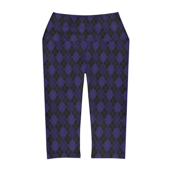 Blacklight Opulent Argyle High-Waist Yoga Capris | The Classique Collection