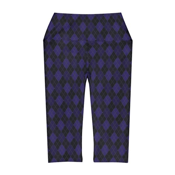 Blacklight Opulent Argyle High-Waist Yoga Capris | The Classique Collection - Image 2