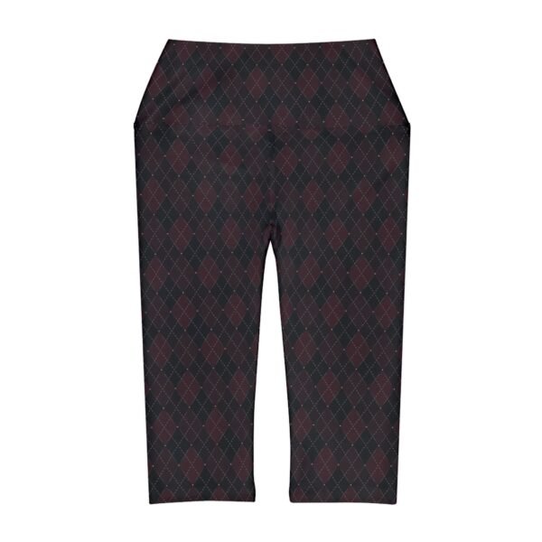 Blood Opulent Argyle High-Waist Yoga Capris | The Classique Collection - Image 2