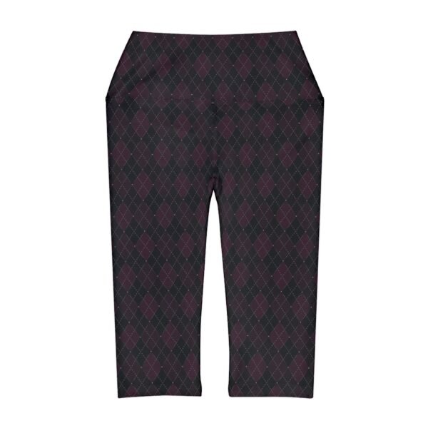 Plasma Opulent Argyle High-Waist Yoga Capris | The Classique Collection - Image 2