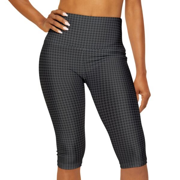 Batsfang Check High-Waist Yoga Capris | The Classique Collection - Image 3