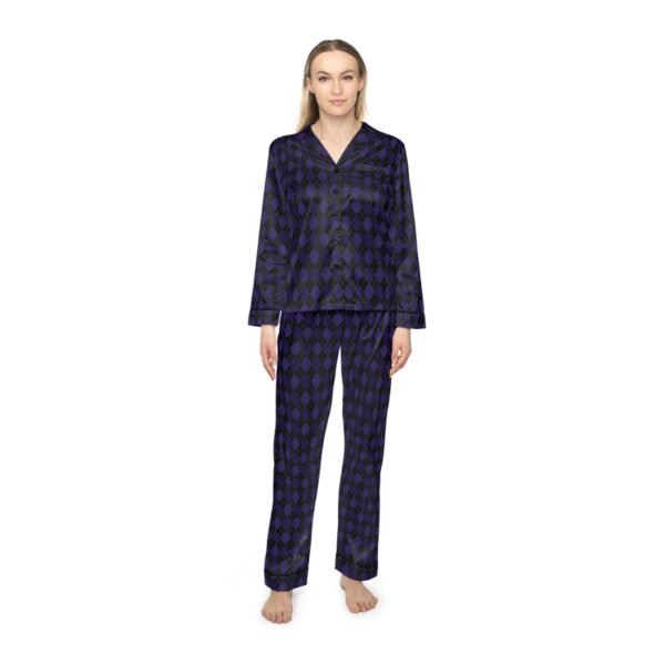 Blacklight Opulent Argyle Satin Pajama Set | The Classique Collection - Image 3