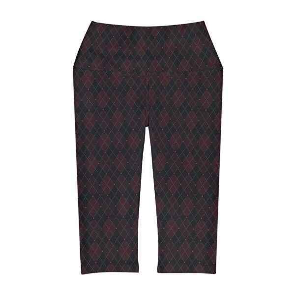 Blood Opulent Argyle High-Waist Yoga Capris | The Classique Collection