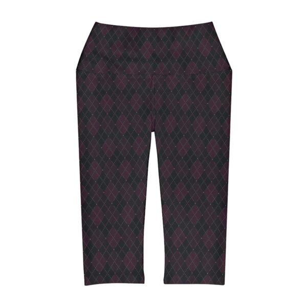 Plasma Opulent Argyle High-Waist Yoga Capris | The Classique Collection