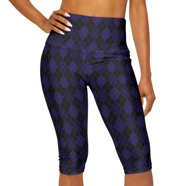 Blacklight Opulent Argyle High-Waist Yoga Capris | The Classique Collection - Image 3