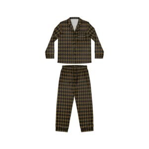 Dependable Opulent Argyle Satin Pajama Set | The Classique Collection