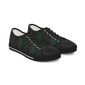 Absinthe Opulent Argyle Low-Top Sneakers | The Classique Collection