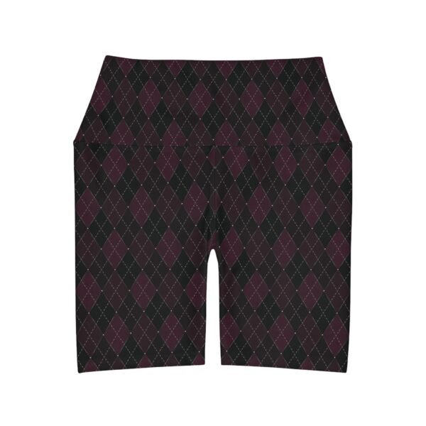 Plasma Opulent Argyle High-Waist Yoga Shorts | The Classique Collection