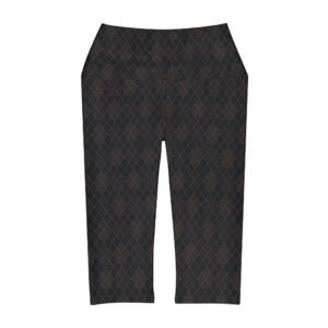 Deadwood Opulent Argyle High-Waist Yoga Capris | The Classique Collection