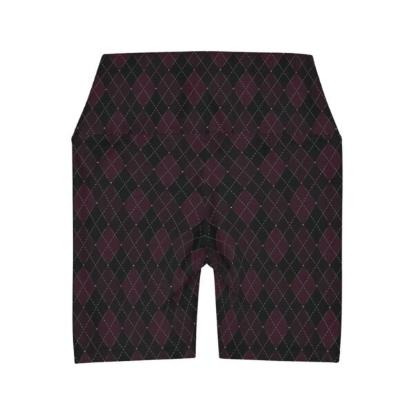 Plasma Opulent Argyle High-Waist Yoga Shorts | The Classique Collection - Image 2