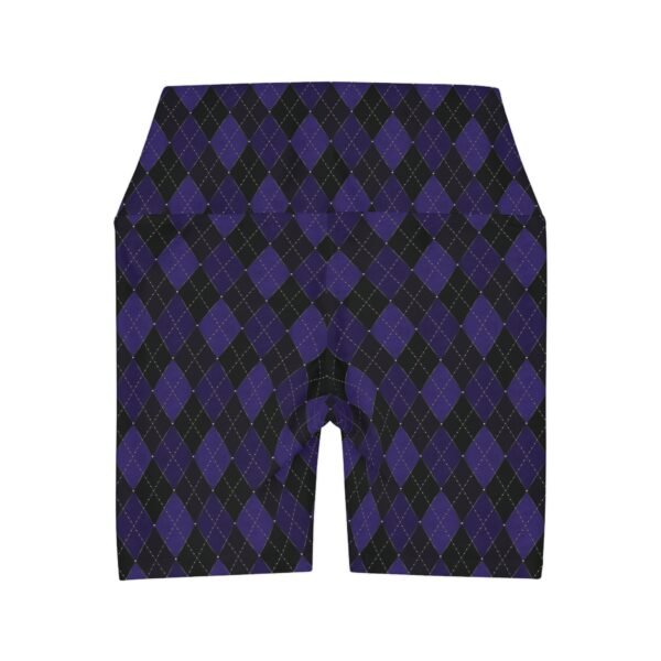 Blacklight Opulent Argyle High-Waist Yoga Shorts | The Classique Collection - Image 2