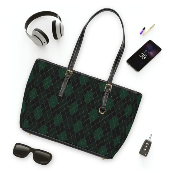 Absinthe Opulent Argyle Shoulder Purse | The Classique Collection - Image 2