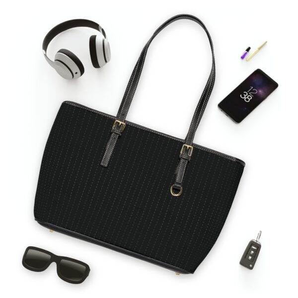 Moonstone Gossamer Pinstripe Shoulder Purse | The Classique Collection - Image 2