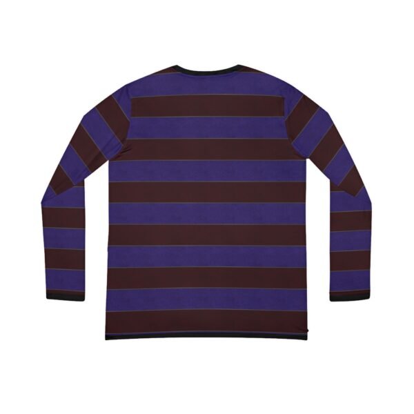 Mallrat Elegant Horizontal Stripe Long Sleeve V-Neck Shirt | The Classique Collection - Image 2