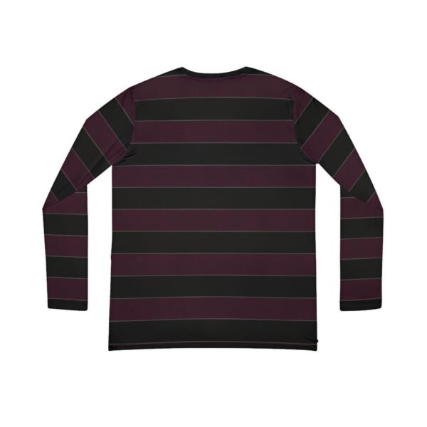 Plasma Elegant Horizontal Stripe Long Sleeve V-Neck Shirt | The Classique Collection - Image 2