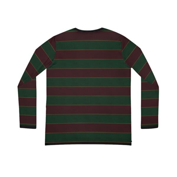 Yuleberry Elegant Horizontal Stripe Long Sleeve V-Neck Shirt | The Classique Collection - Image 2