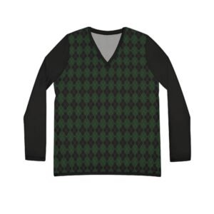 Guileful Opulent Argyle Long Sleeve V-Neck Shirt | The Classique Collection