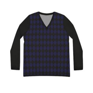 Insightful Opulent Argyle Long Sleeve V-Neck Shirt | The Classique Collection