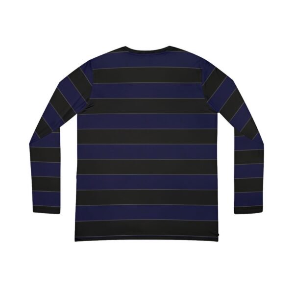 Ectoplasm Elegant Horizontal Stripe Long Sleeve V-Neck Shirt | The Classique Collection - Image 2