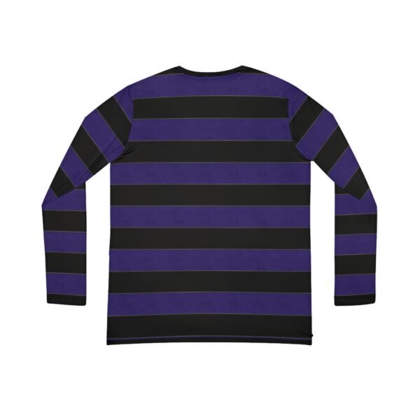 Blacklight Elegant Horizontal Stripe Long Sleeve V-Neck Shirt | The Classique Collection - Image 2