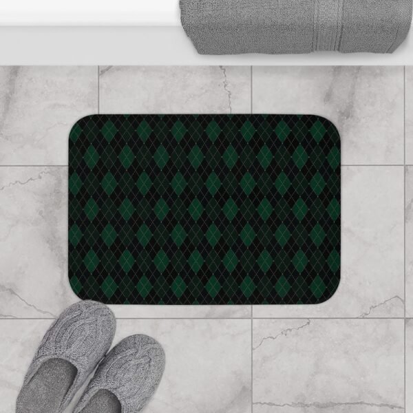 Absinthe Opulent Argyle Bath Mat | The Classique Collection - Image 4