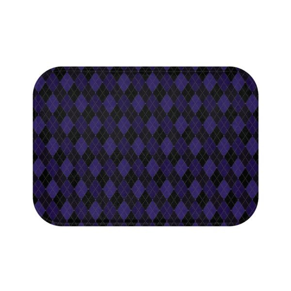 Blacklight Opulent Argyle Bath Mat | The Classique Collection