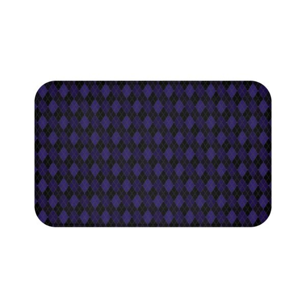 Blacklight Opulent Argyle Bath Mat | The Classique Collection - Image 5