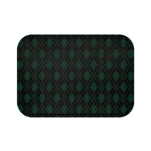 Absinthe Opulent Argyle Bath Mat | The Classique Collection