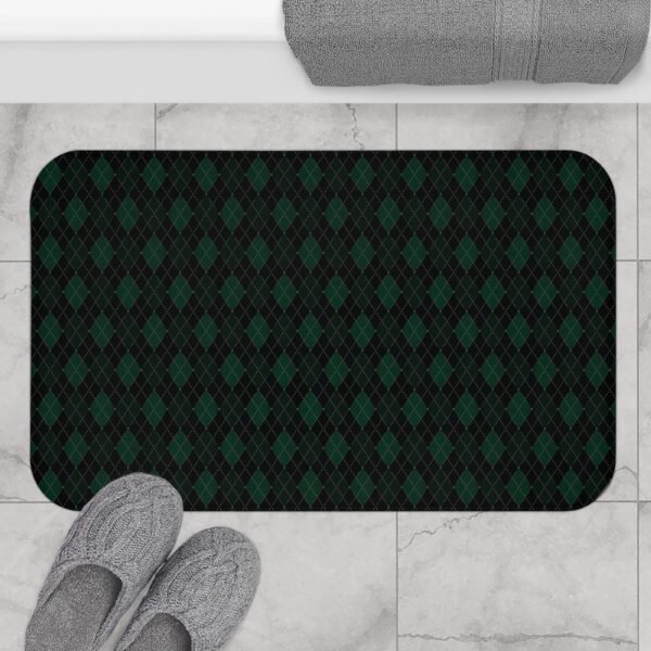 Absinthe Opulent Argyle Bath Mat | The Classique Collection - Image 6