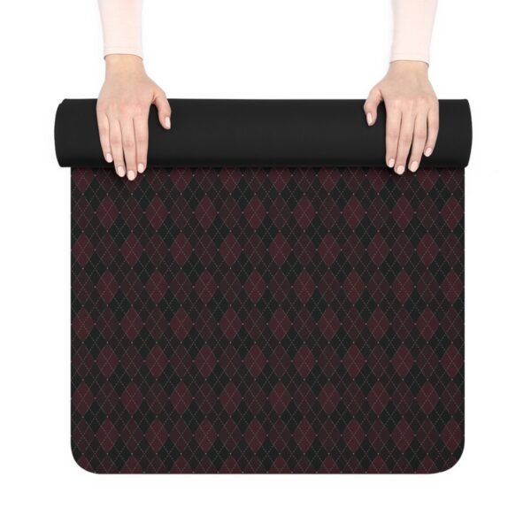 Blood Opulent Argyle Yoga Mat | The Classique Collection - Image 3