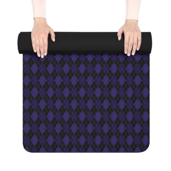 Blacklight Opulent Argyle Yoga Mat | The Classique Collection - Image 3