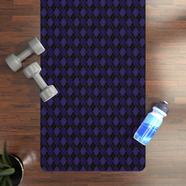 Blacklight Opulent Argyle Yoga Mat | The Classique Collection - Image 4