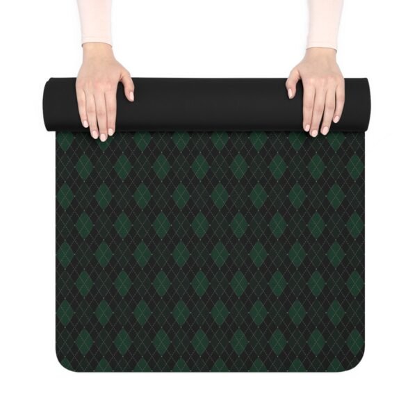 Absinthe Opulent Argyle Yoga Mat | The Classique Collection - Image 3