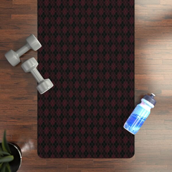 Blood Opulent Argyle Yoga Mat | The Classique Collection - Image 4