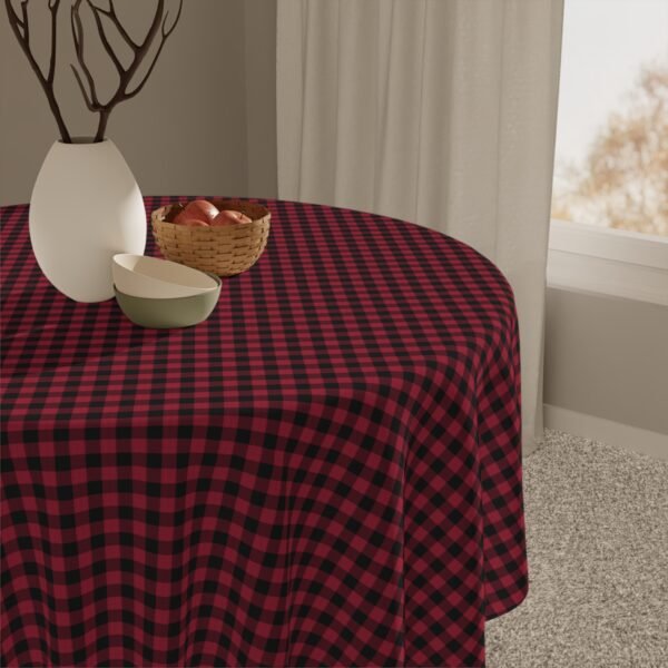 Ruby Abyssal Gingham Tablecloth | The Classique Collection - Image 4