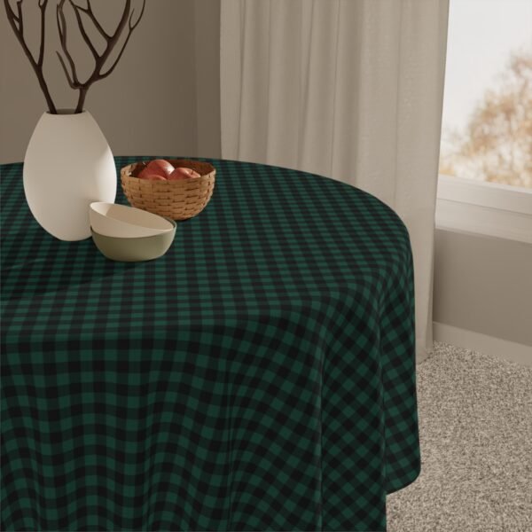 Emerald Abyssal Gingham Tablecloth | The Classique Collection - Image 4