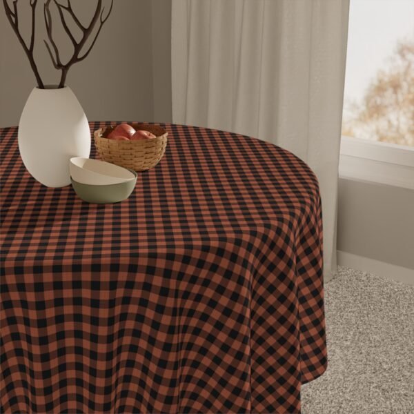 Carnelian Abyssal Gingham Tablecloth | The Classique Collection - Image 4