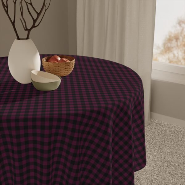 Garnet Abyssal Gingham Tablecloth | The Classique Collection - Image 4