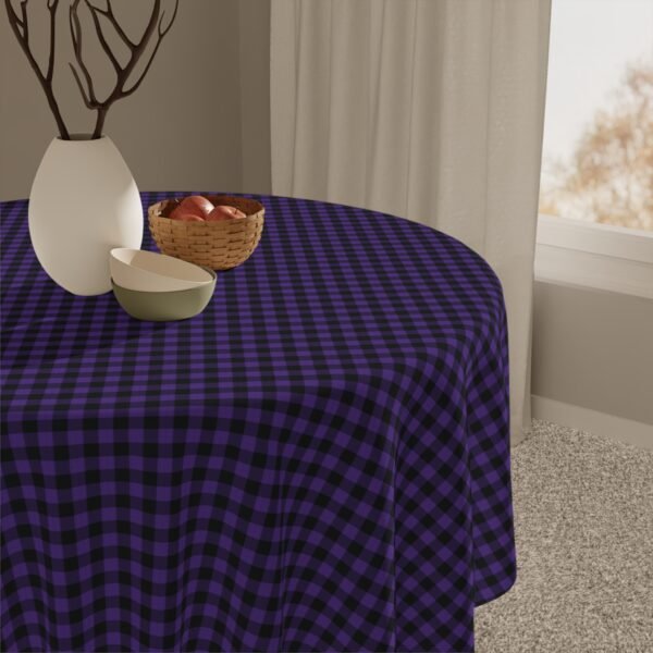 Amethyst Abyssal Gingham Tablecloth | The Classique Collection - Image 4